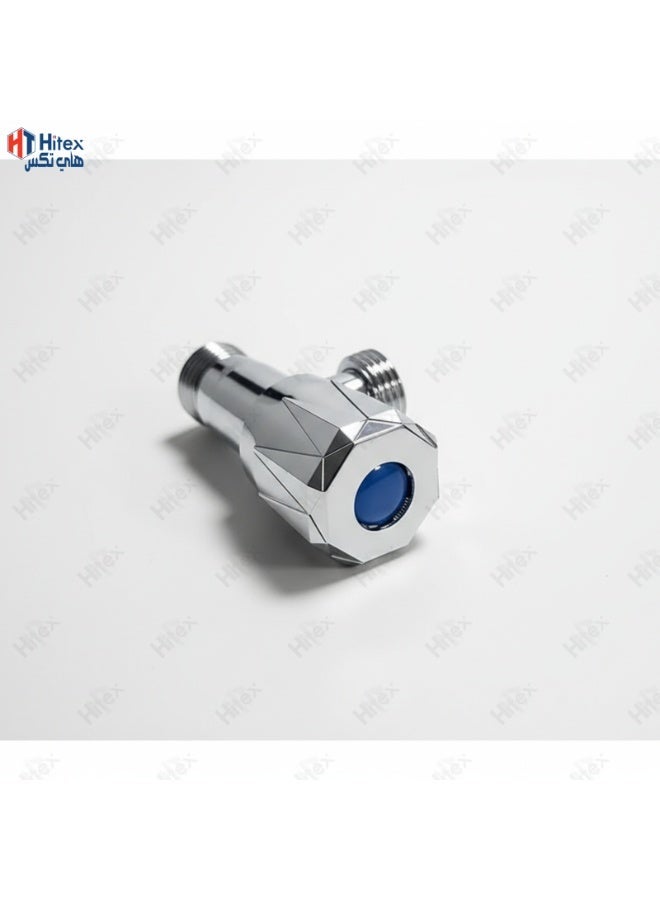 Hitex Stainless Steel Angle Valve 1/2 Inch 3 Pcs – Chrome Finish Water Shut Off Valve for Toilet, Basin, Bidet & Washing Machine | Rust-Resistant, Leak-Proof Plumbing Control Valve | ODROLLO - Image 3